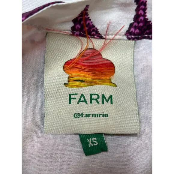 Farm Rio Sunset Tapestry Shirtdress SZ XS - Picture 5 of 6